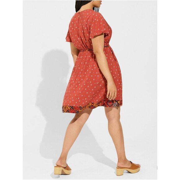 Torrid Red Patterned Dress - Picture 3 of 11